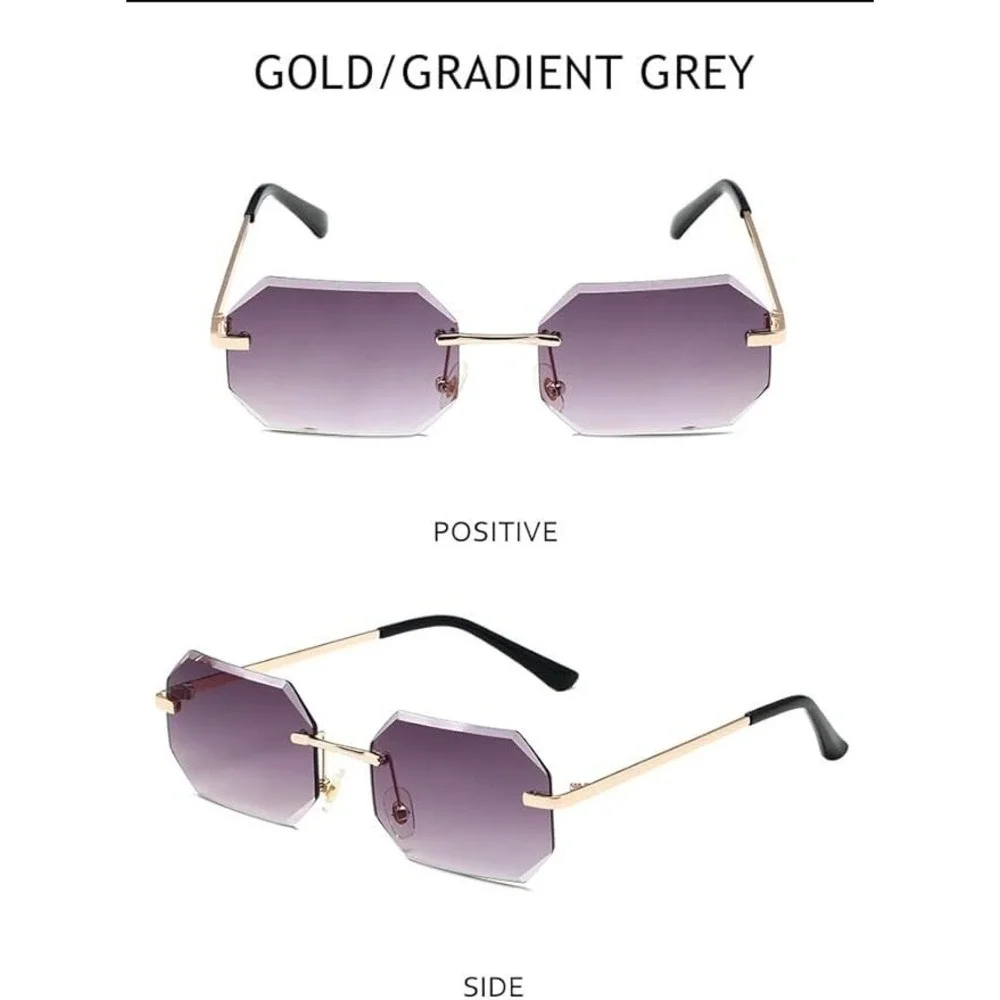 Hip Hop  Sunglasses Gold Frame Gradient Black‎ Lenses Men's Fashion Lentes Gafas